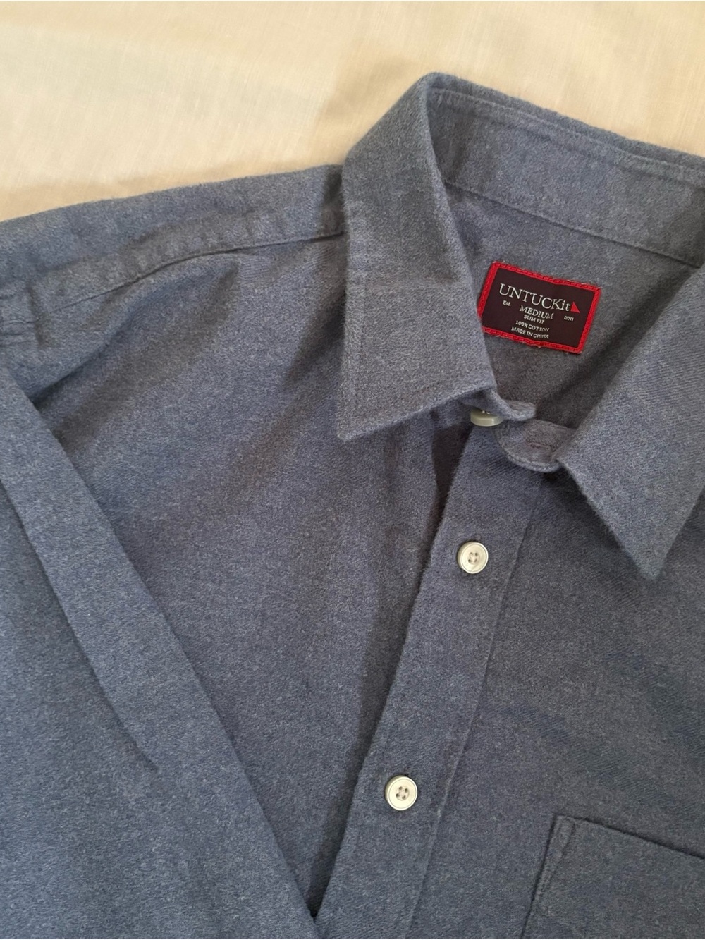 UNTUCKit Unisex Blue Button-Up Shirt